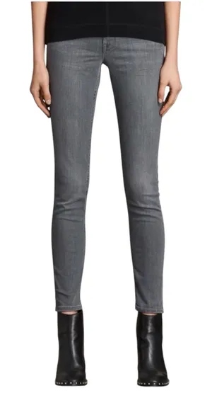 All Saints Mast Fit Gray Denim Skinny Jeans Pants 28 thumbnail 1