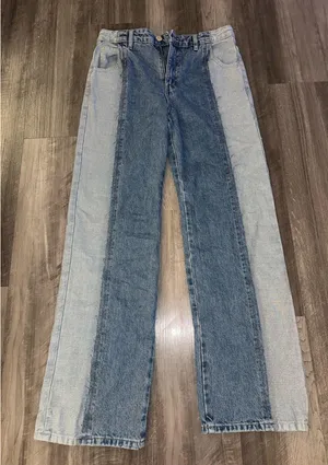 Mango Two Toned Denim Jeans thumbnail 1