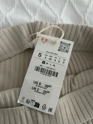 ZARA Ribbed Wide-Leg Pants thumbnail 2