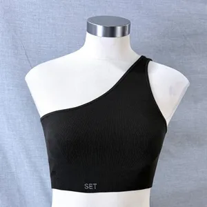 SET ACTIVE SCULPTFLEX One Shoulder Sports Bra Espresso Brown XL thumbnail 1