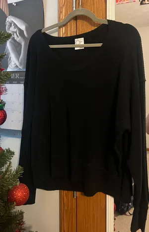 Aerie Waffle Sweatshirt thumbnail 1
