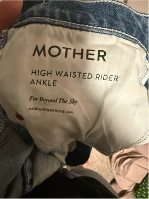 Mother High Waisted Rider Ankle Far Beyond The Sky- Size 30 thumbnail 7