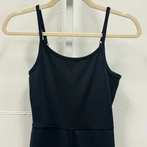 Yogalicious Lux Illusion Rib Scarlett Flare‎ Jumpsuit Black XS Yoga Athleisure thumbnail 4