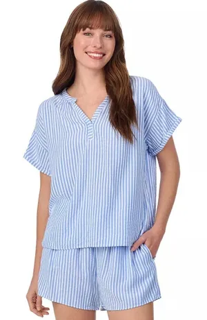 Draper James Women's Seersucker Short Sleeve Top Size‎ Medium thumbnail 1