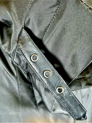 Marc New York Andrew Marc XS Black Raincoat Jacket Detachable Liner Faux Leather thumbnail 6