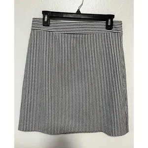 Ann Taylor Black/White Pinstripe Skirt thumbnail 3