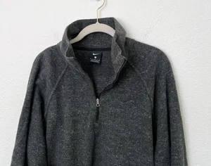 [Nike] Charcoal Heathered Gray Therma-FIT 1/2 Zip Pullover Training Top Sz Large thumbnail 3