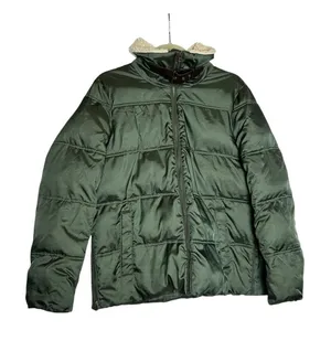 Lands End Green Puffer Jacket‎ Size Medium 10/12 thumbnail 1