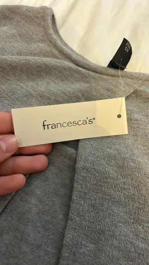 Francesca’s Taupe Open Tie Back Crop T Shirt Size XS NWT! thumbnail 3