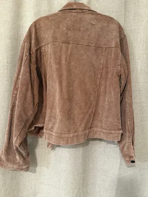 12th Tribe Oversized Raw Edge Corduroy Shacket | M thumbnail 7