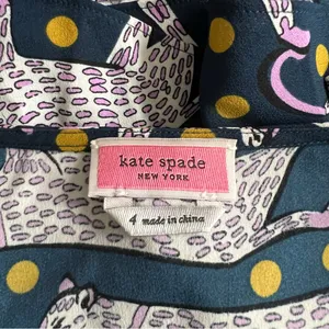 Women’s Kate Spade New York Panther Dot Wrap Whimsical Feminine Top Blouse sz 4 thumbnail 5