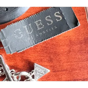 Guess Y2K Charm Link Bracelet Silver Rose Gold Crystal Logo Dangle Modern Glam‎ thumbnail 11