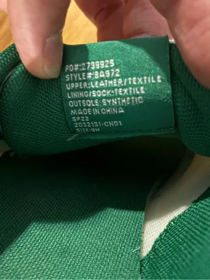 J. CREW Off White & Green Striped Suede Sneakers Sz 9 thumbnail 5