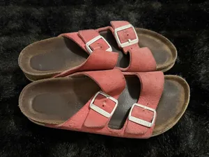 Birkenstock Arizona Washed Suede Sandals Red/Washed shoes 38 7.5 thumbnail 1