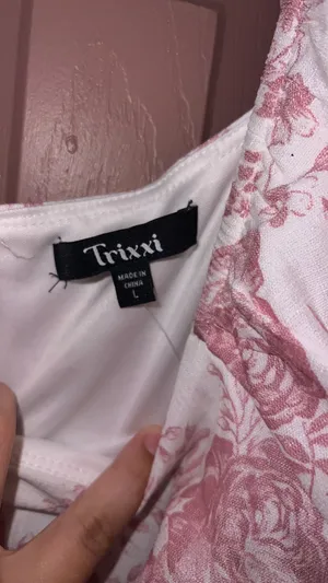 Pink Floral Tie Short Dress thumbnail 2