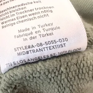 Anine Bing Sport Tyler Sweatshirt Artichoke Green Collegiate Lettering Large thumbnail 8