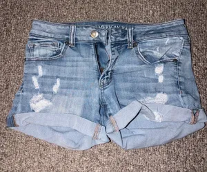 American Eagle Outfitters low rise jean shorts thumbnail 1