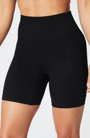NWT! Fabletics Sync Seamless High-Waisted 6'' Short - Size Small‎ - Black C34 thumbnail 1