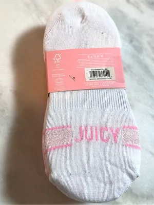 Juicy Couture Pink and White Sock Liners 6 pairs thumbnail 4