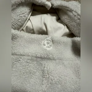 Lululemon Scuba Oversized Half-Zip Fleece Hoodie White Opal thumbnail 9