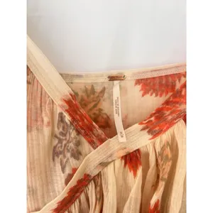 Free People Melbourne Ruffle Ribbed Tank Frilly Floral Tiered Fairy Size Medium thumbnail 7