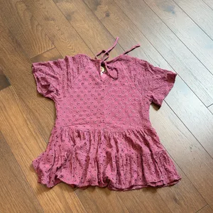 Altar’d State Purple Floral Peplum Top Small C3-043 thumbnail 5