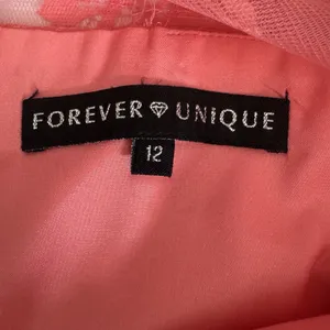 Forever Unique Lace Sequence Dress Coral Pink Size 12 Fit & Flare Formal Party thumbnail 6