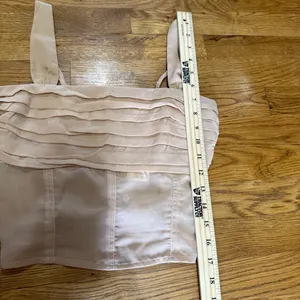 ABERCROMBIE & FITCH Brown Sheer Babydoll‎ Corset Crop Top Women's S thumbnail 2