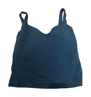 Abercrombie & Fitch Black V-Neck Shelf Bra Cami Tank Top Large Sleeveless Slim thumbnail 1