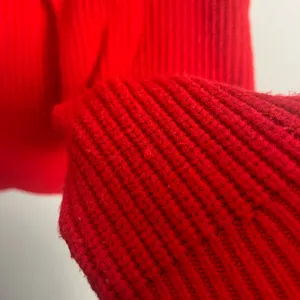 J. Crew Ribbed turtleneck sweater in stretch yarn bright red size medium thumbnail 3
