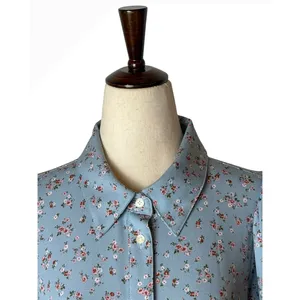 Levi's Cynthia Midi Dress Women Medium Blue Floral Button Front Prairiecore Boho thumbnail 4