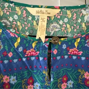 Matilda Jane Evergreen Peplum Top boho floral‎ long sleeve feminine medium thumbnail 3