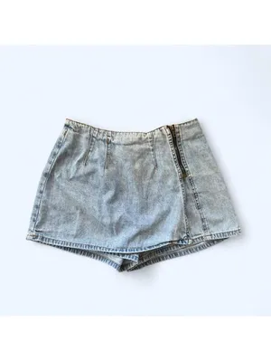 Vintage Y2K Billy Blues denim skort low rise mini USA made size 5 💙 thumbnail 5