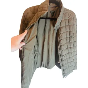 J.Crew Women's Olive Green Down Puffer Jacket Quilted Coat Size M thumbnail 8