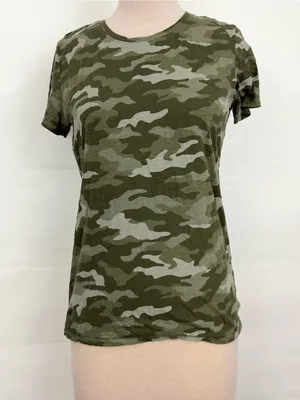 PINK - Victoria's Secret Camo Camouflage Olive Green Tee Tshirt medium thumbnail 2