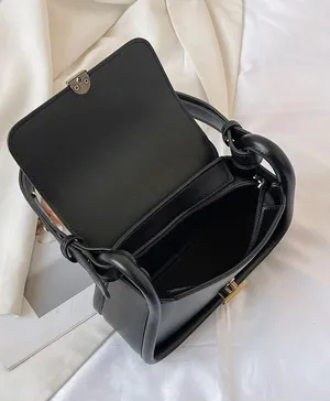 Black Leather Shoulder Bag thumbnail 4