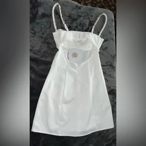 Princess Polly Lorene Mini Dress in White Size 2 New with tag thumbnail 8