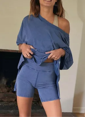 NWT Free People Hot Shot Indigo Pura S Oversized Shirt Exposed Seams thumbnail 9