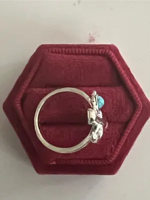 Vintage Bohemian Design Faux Turquoise Statement Ring Size 7 NWT thumbnail 3