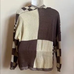Velvet Tees McKenzie Child like style cardigan Brown and Cream Checkered Cardigan thumbnail 3
