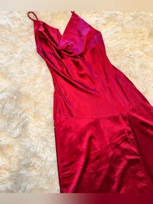 NEW ELLIATT Clementine Cowl Neck Maxi Dress scarlet red Sz L thumbnail 5