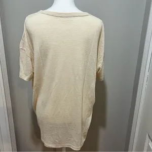 NWT Aerie Linen Blend sunshine Tee Tshirt sz Medium Relaxed Fit womens thumbnail 4