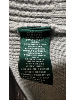 Lauren Ralph Lauren Grey Waffle Knit Quarter Zip Sweater With Pink Drawstring thumbnail 5