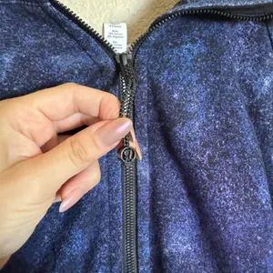 Lululemon Scuba Zip Up Hoodie *Light‎ Cotton Fleece Polar Lights Blue Multi thumbnail 4