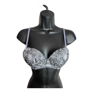 Womens Victorias Secret VS Dream Angels Lined Demi Silver Metallic Bra - Sz 34B thumbnail 2