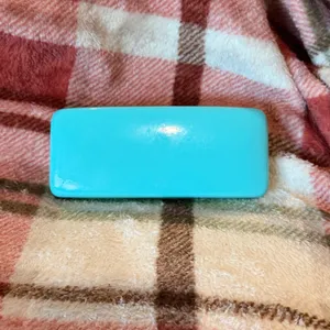 Kate Spade‎ New York Green Turquoise Hard Shell Eyeglass Case Winking Eyes thumbnail 3