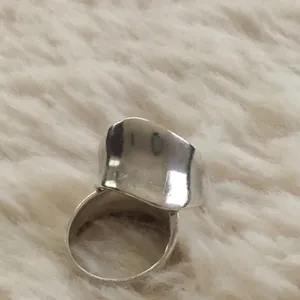 Sterling Silver 925 Abstract Wide Band Ring Size 7 thumbnail 3