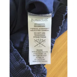 Buttercloth Pre-Tucked Fit Shirt Medium Navy Blue Icy‎ Cotton Button Up Collared thumbnail 8
