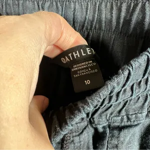 Athleta Black Cabo Linen Wide Leg‎ Pants thumbnail 4