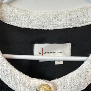 By Anthropologie Colorblock Tweed Coatigan Lady Jacket Size: XL thumbnail 4
